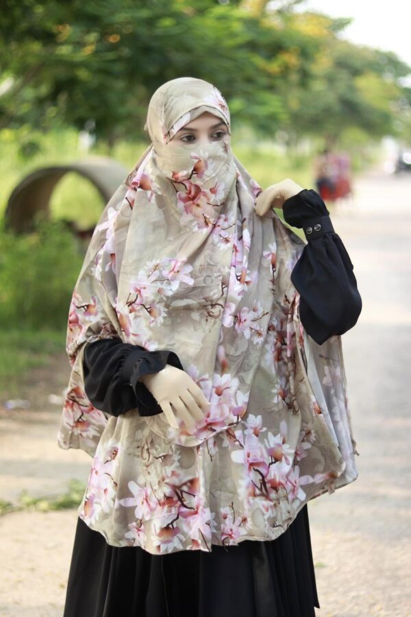 Alisha Hijab -Light Cofee Print